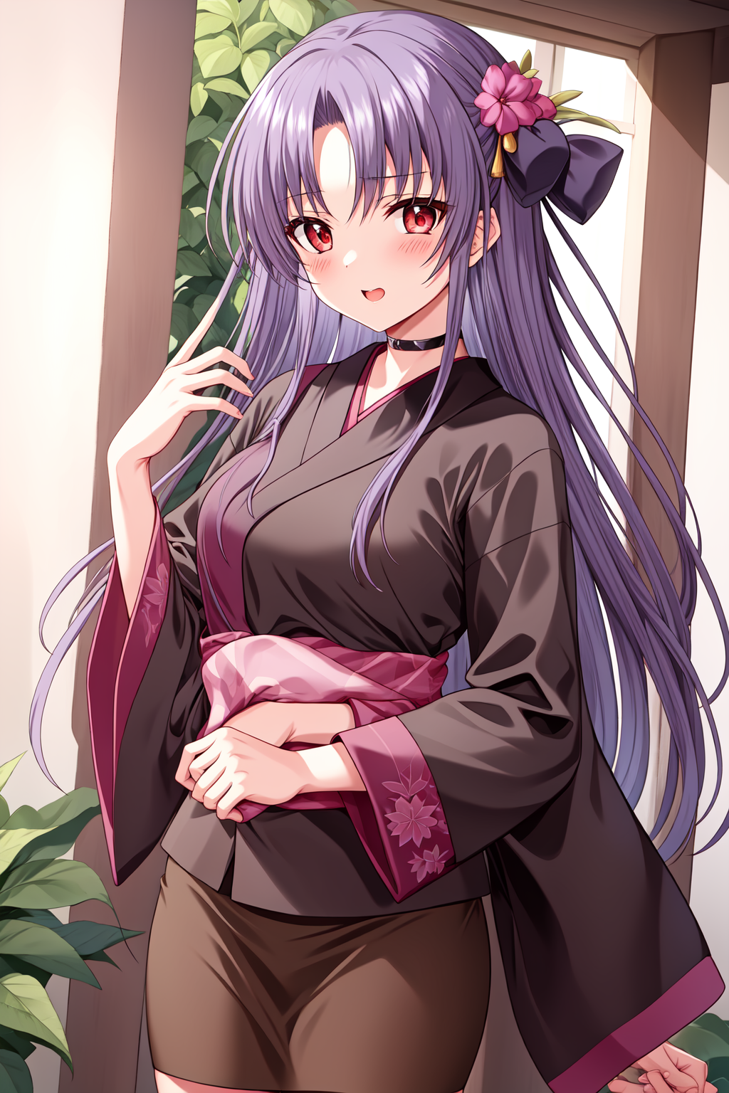 01152-1011098936-_lora_takasakimayulion-000038_0.7_,takasaki_mayumi,((black kimono)),red eyes,.png